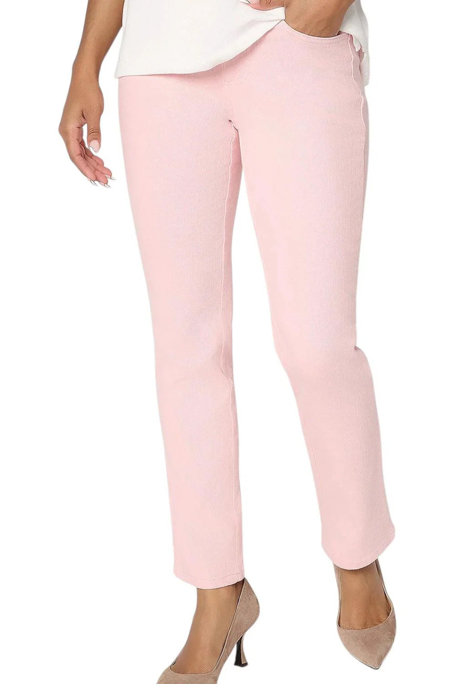 Belle by Kim Gravel Women's Straight-Leg BelleCurve Jean Pink - Plus